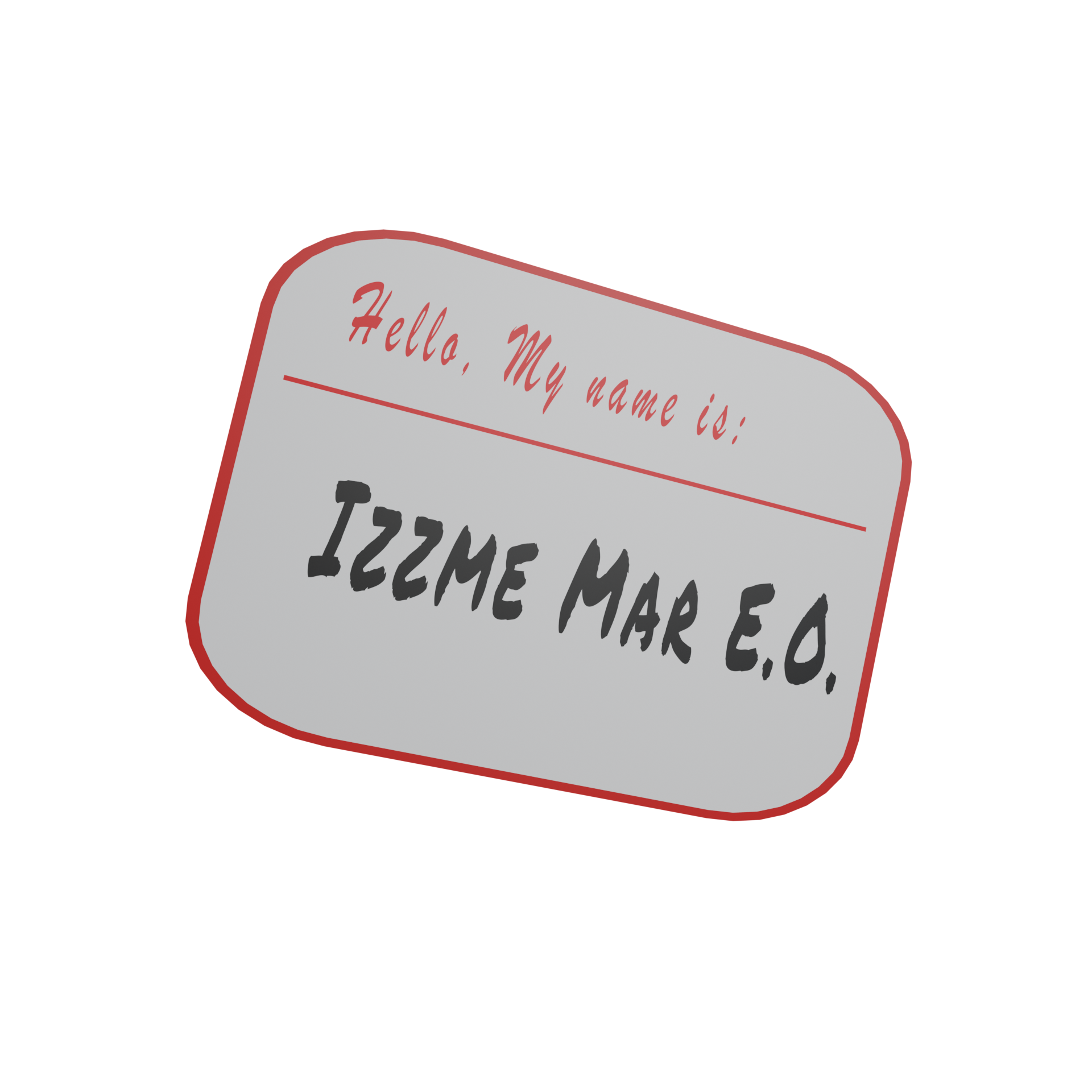 Izzme Name Tag
