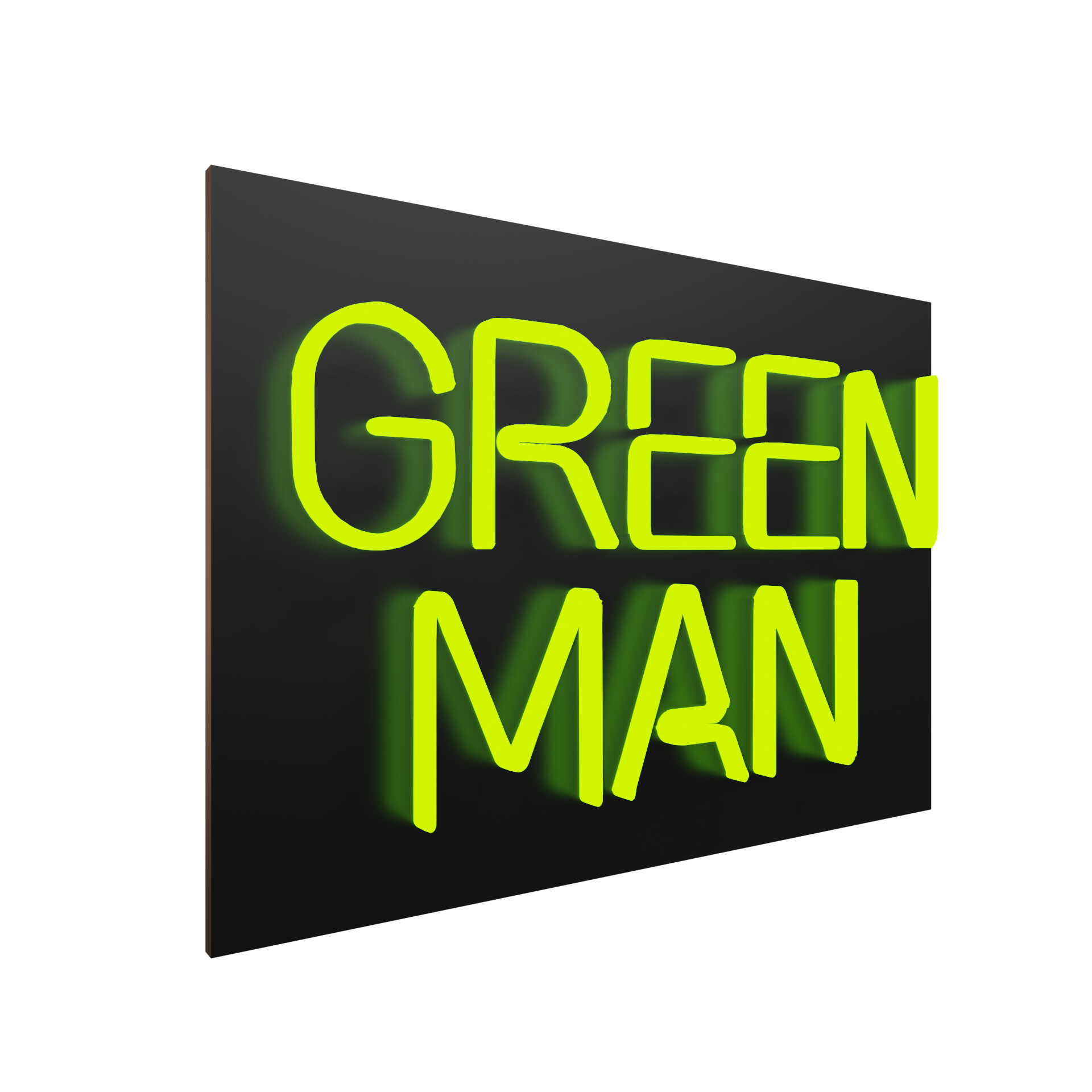 Green Man Neon Sign